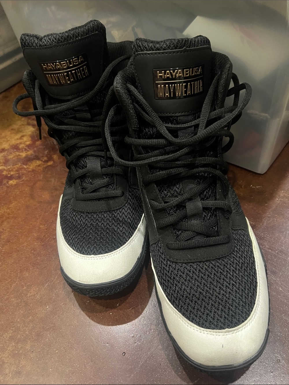 Hayabusa Mayweather Men’s Black and White High-Top Athletic Shoes